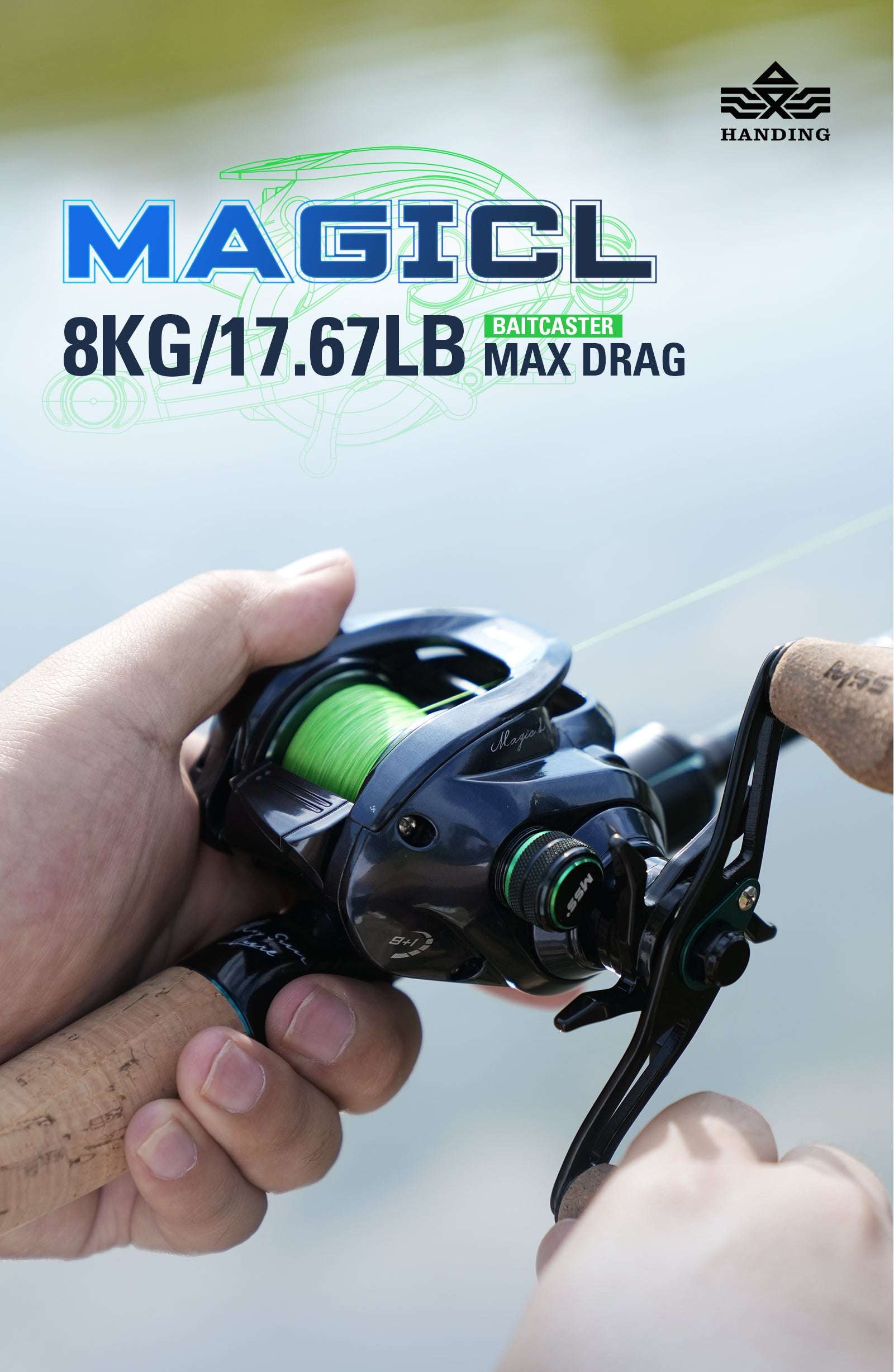 MAGIC SOUL Bass Casting Reel 6.4:1 Right Hand Only