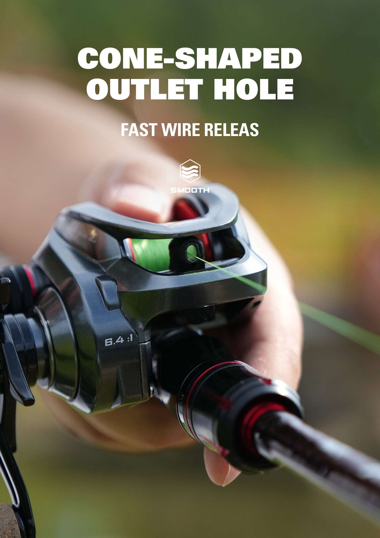 MAGIC SOUL Bass Casting Reel 6.4:1 Right Hand Only