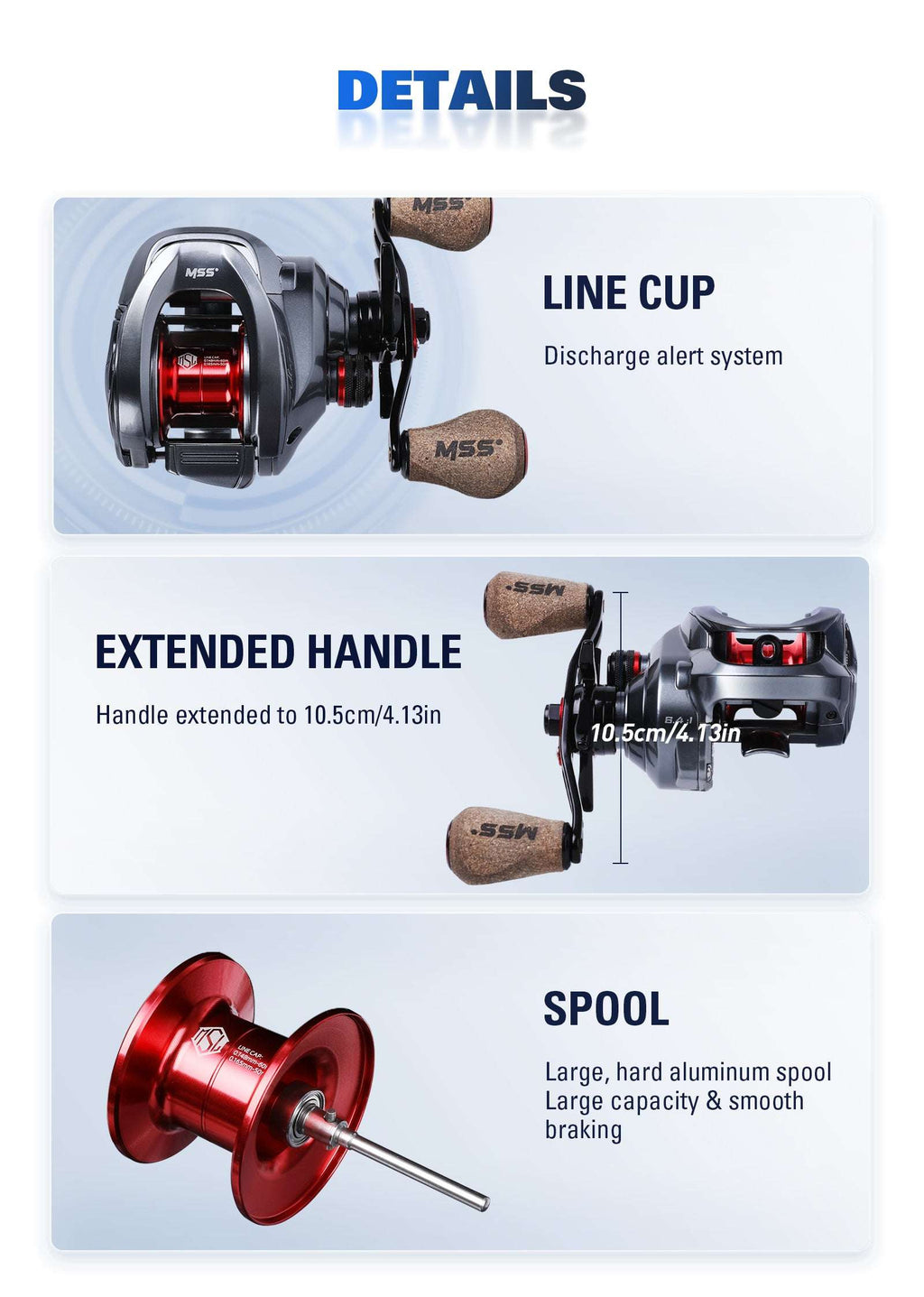 MAGIC SOUL Bass Casting Reel 6.4:1 Right Hand Only