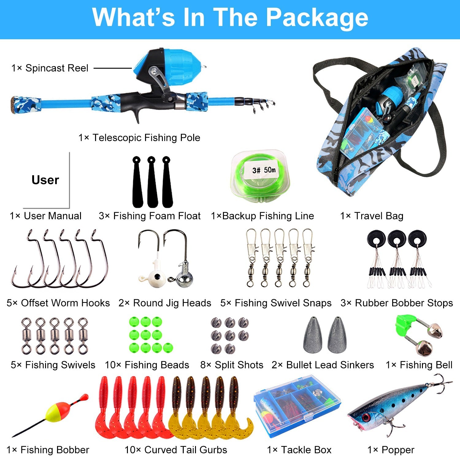 GBruno Kids Fishing Pole Set