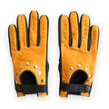 Yellow Spider Web Vintage Clasped Gloves