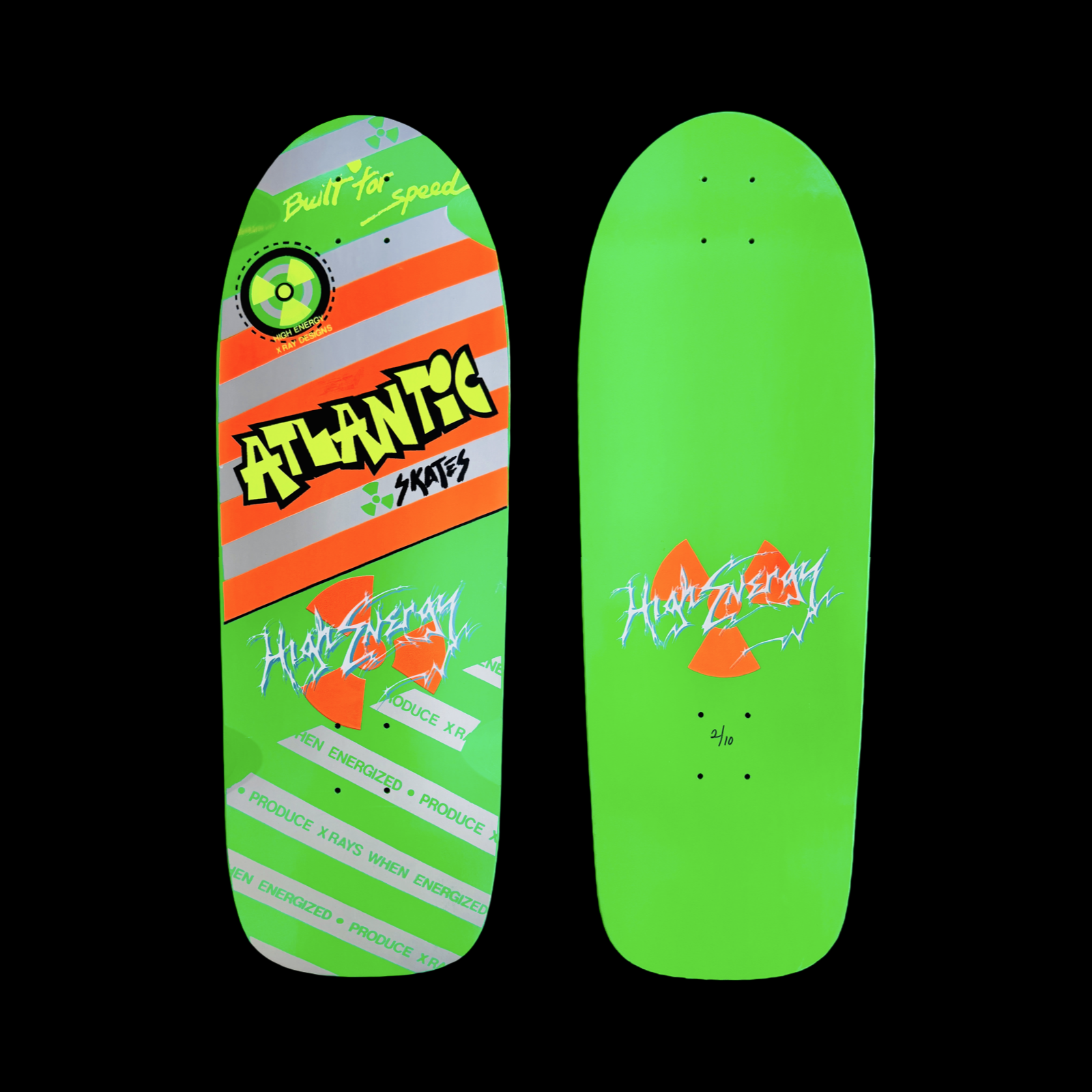 Atlantic Radioactive Limited Edition, HAND-PAINTED Deck 10”x30” (1 of 10)