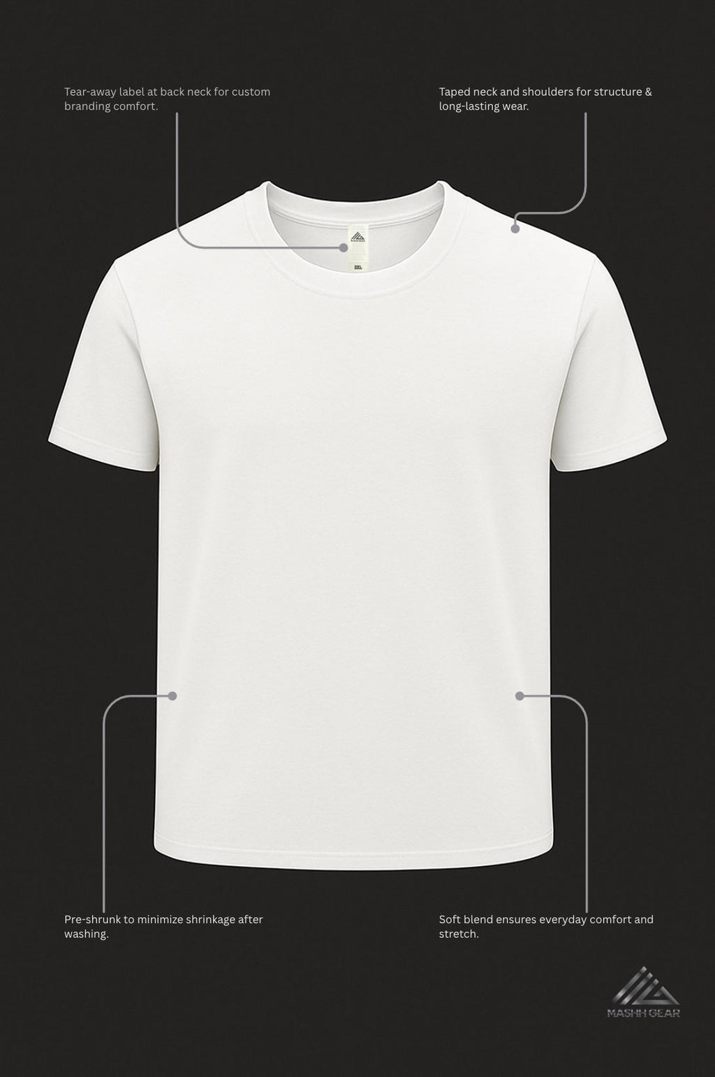 Blankify--3 pack Extra Soft Medium Weight Short Sleeve T-Shirts