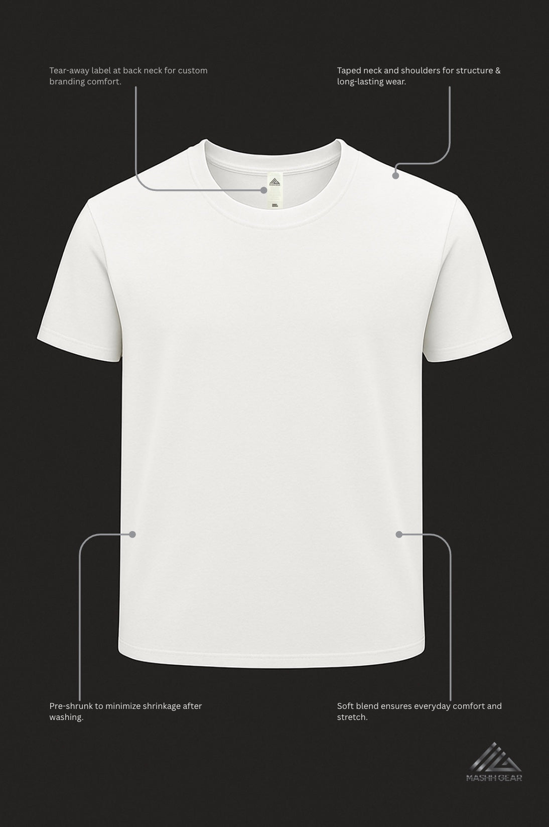 Blankify--3 pack Extra Soft Medium Weight Short Sleeve T-Shirts