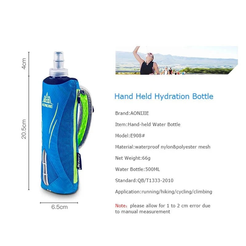 AONIJIE Handheld Running Water Bottle – 500ml with Wrist Holder
