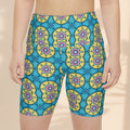 Circle Flowers Women's Workout Shorts - Comfortable & Stylish Athletic Gear