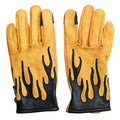 Black Flame Yellow Gloves
